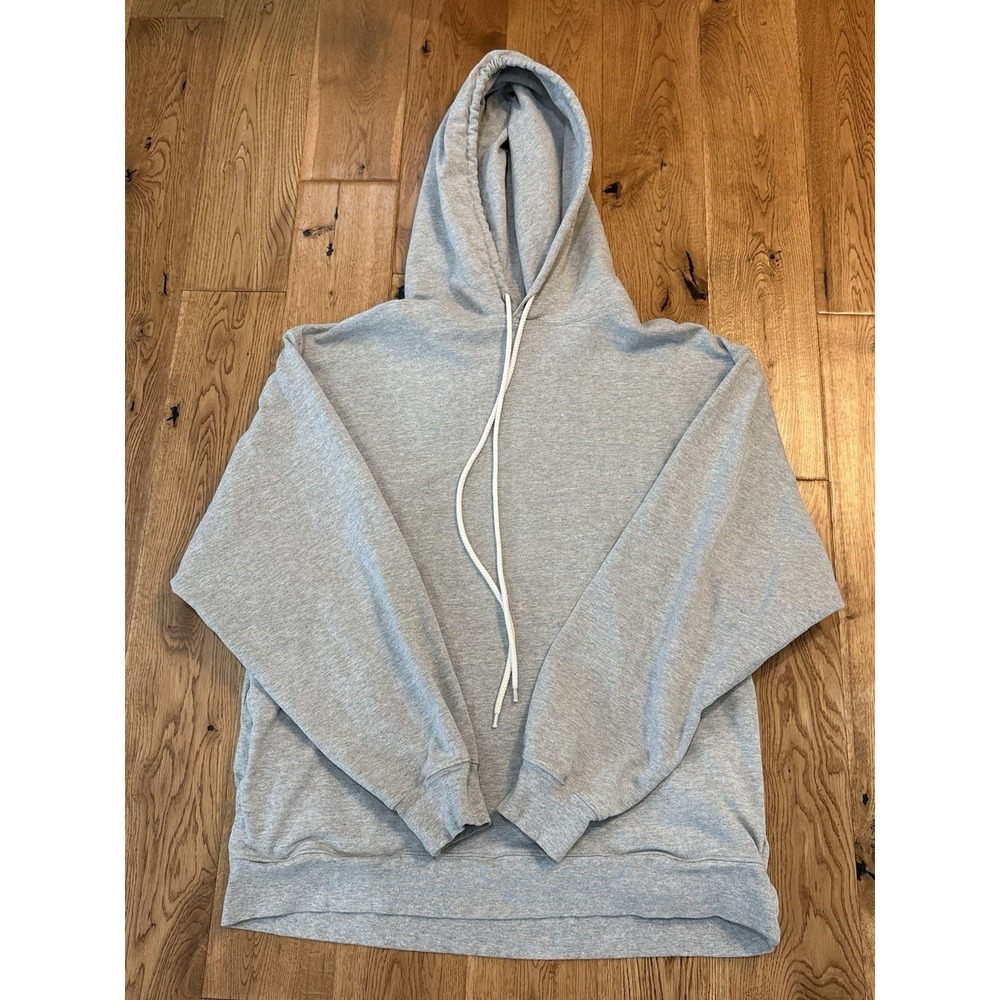 Bassike Men's Oversized Hoodie With Pockets Gray Large